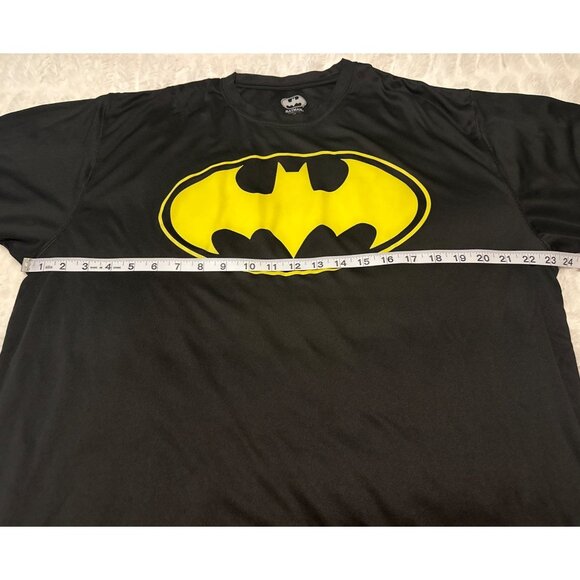TM & DC Comics Yellow Batman Graphic Logo T-Shirt 100% Polyester Men Size Large - Picture 8 of 12